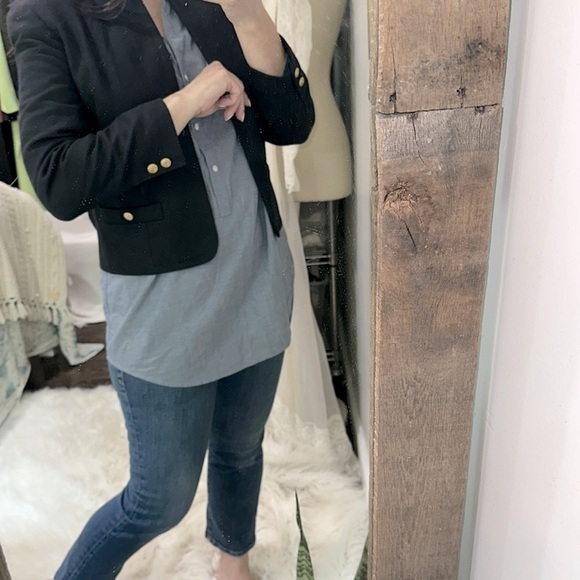 Talbots vintage Black Blazer Structured Suit Jacket size 4 wool fabric - Picture 4 of 6